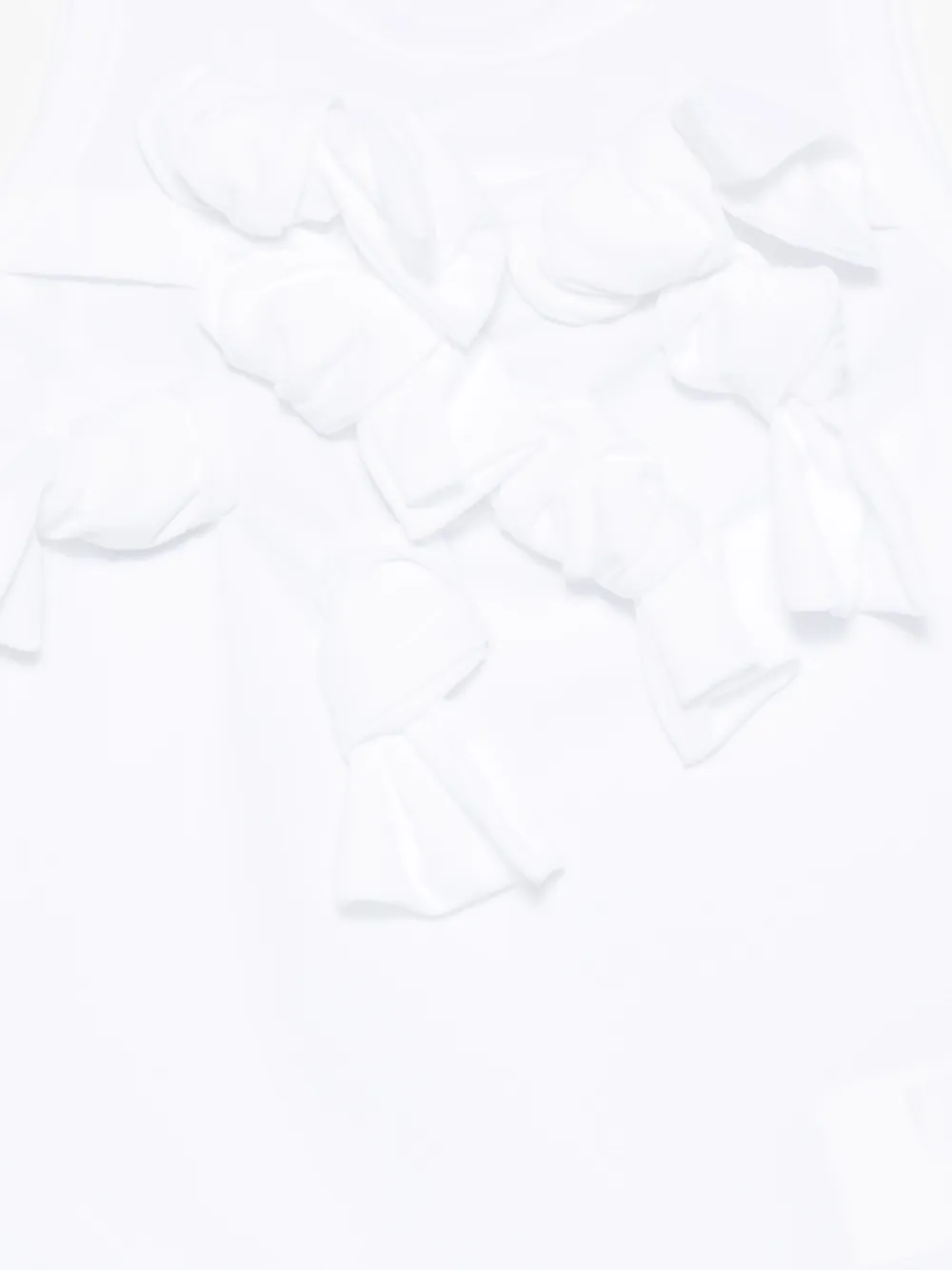 Comme Des Garçons Ruffled Top In White