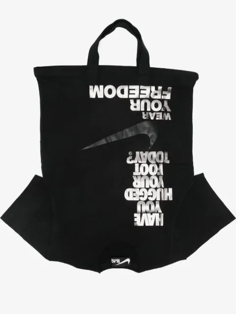 Black Comme Des Garçons x Nike slogan-print tote bag