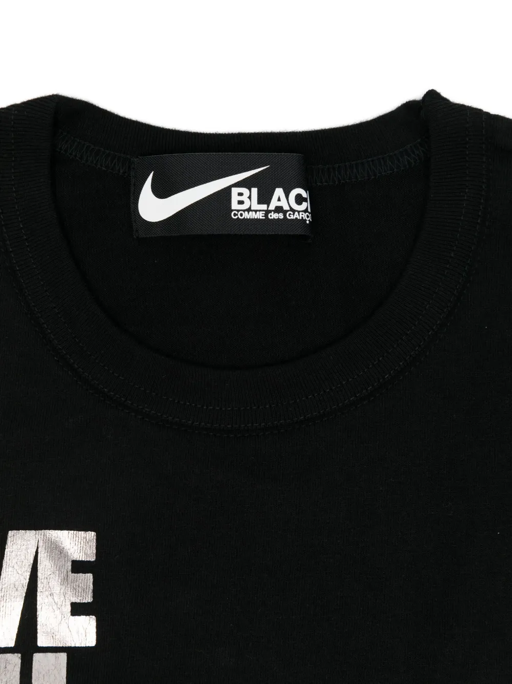 Black Comme Des Garçons X Nike Slogan-print Tote Bag In Black