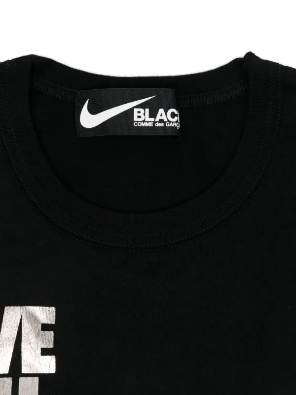 Black Comme Des Garçons x Nike スローガン トートバッグ | ブラック