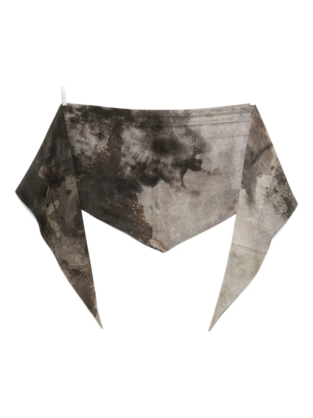 Ziggy Chen Silk Scarf In Gray