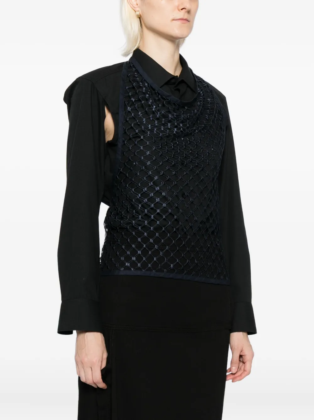 Lemaire Fishnet Halter Top In Blue