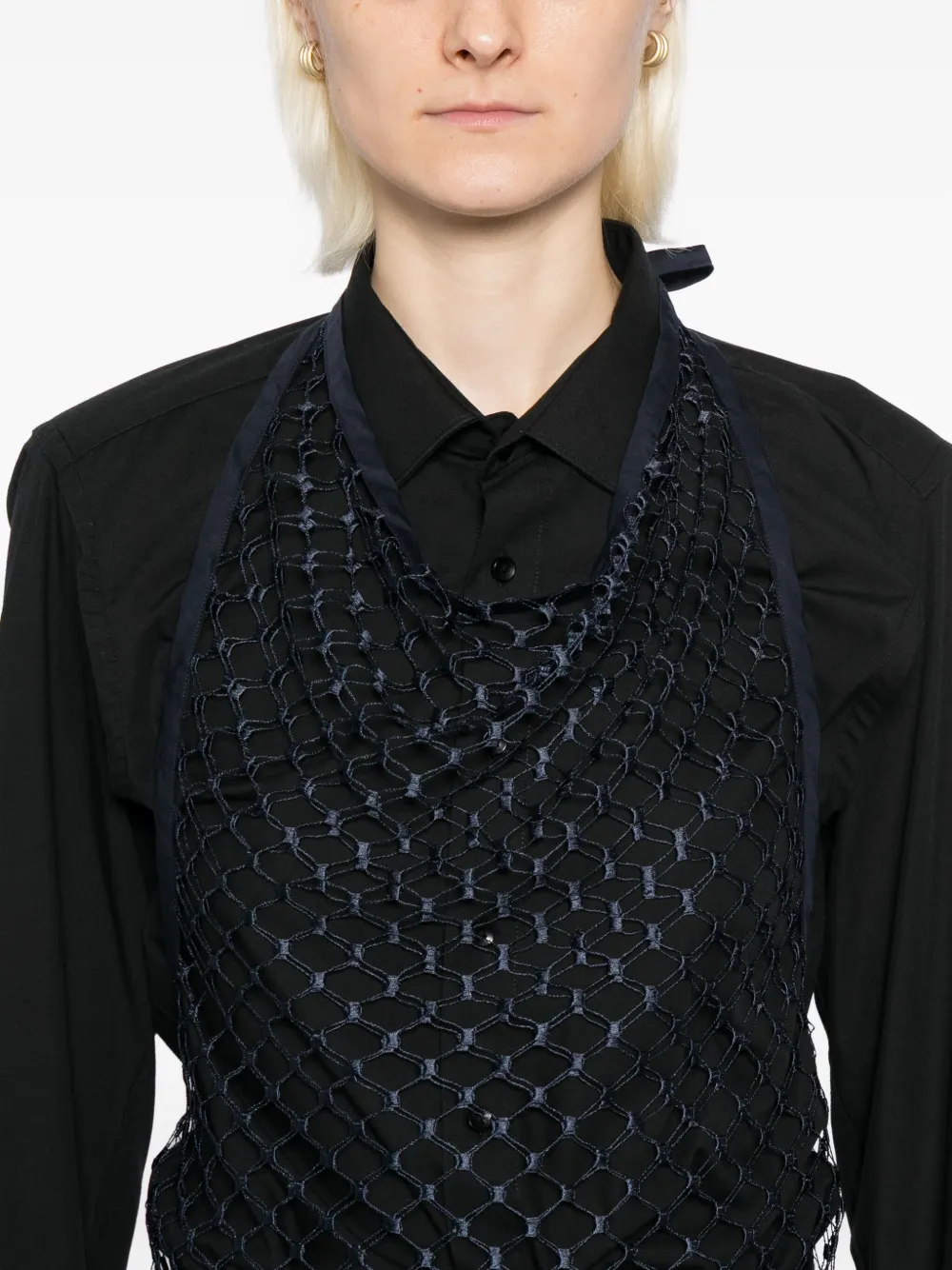 Lemaire Fishnet Halter Top In Blue