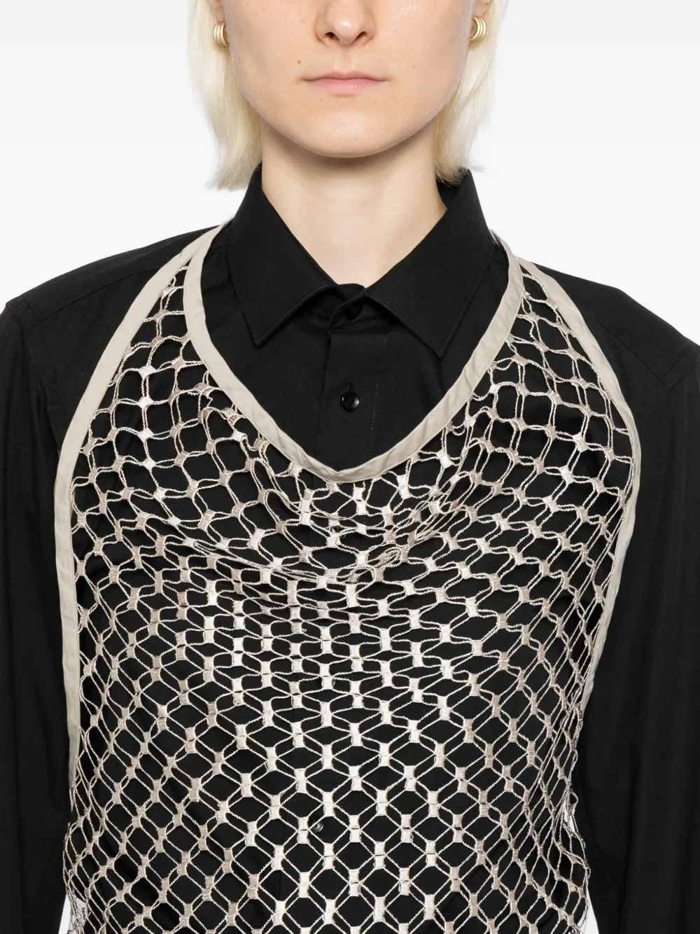 LEMAIRE Fishnet haltertop Beige