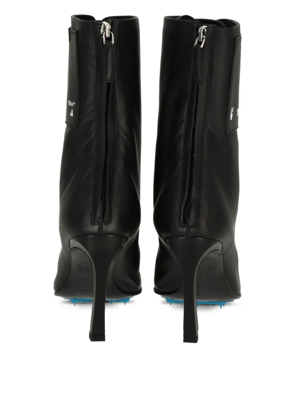 Off-White 95mm lace-up stiletto boots Black