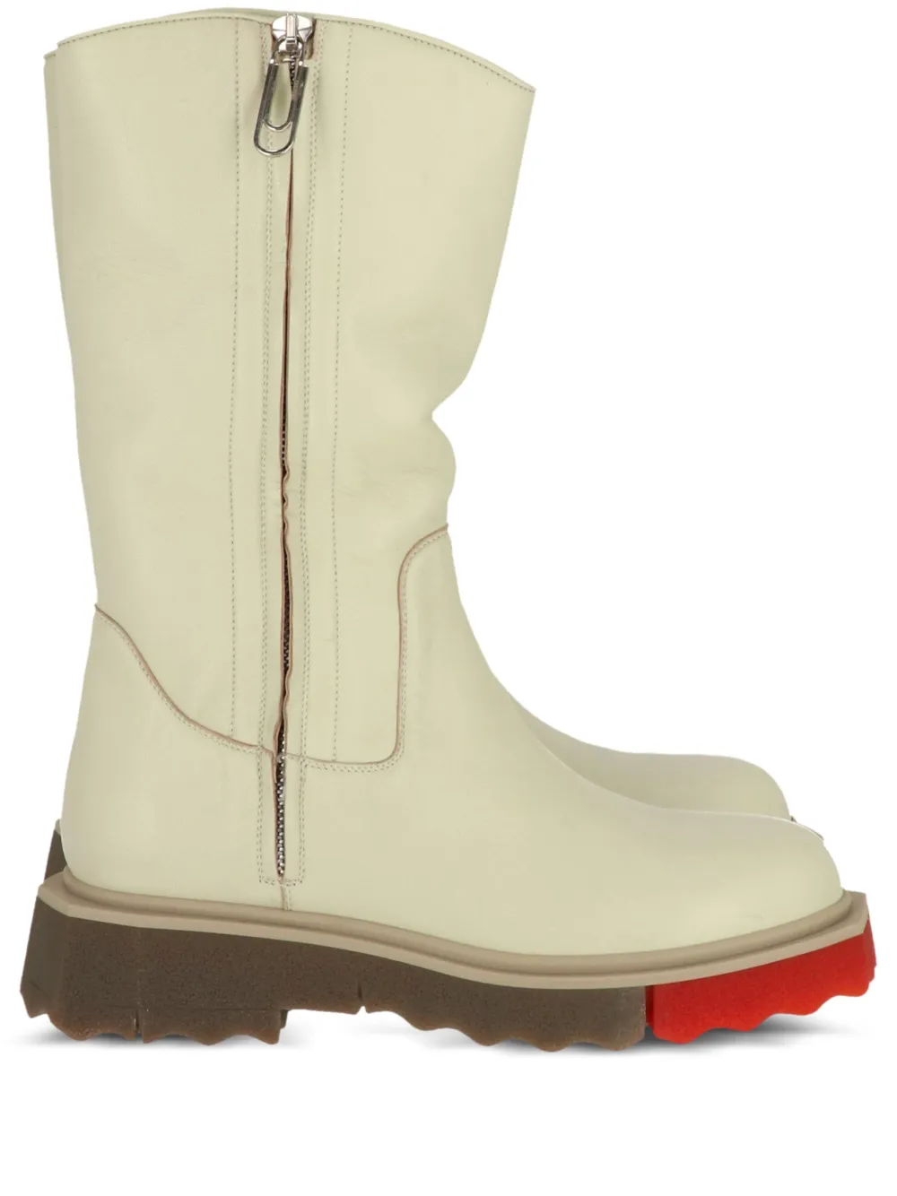 Off-White zip-up boots Neutrals