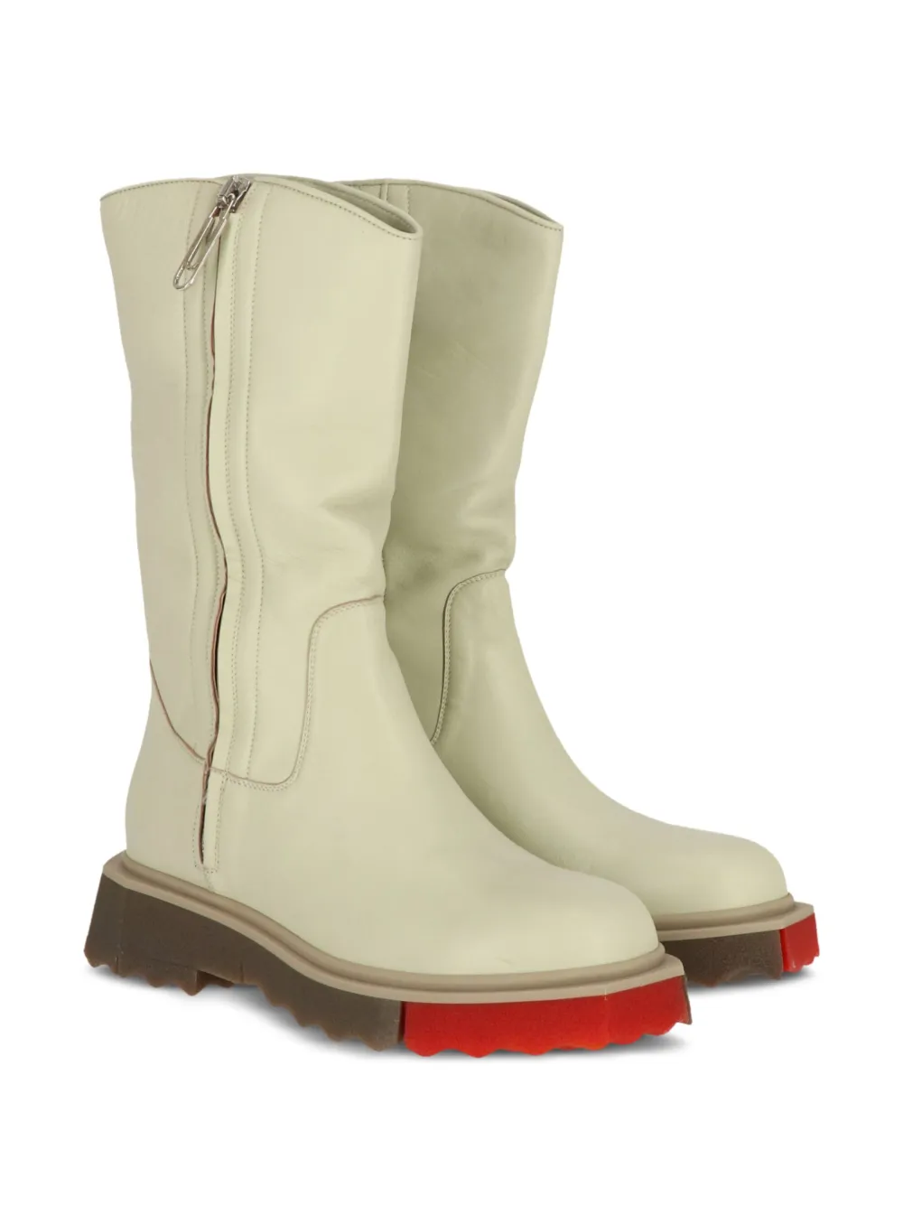 Off-White zip-up boots Neutrals