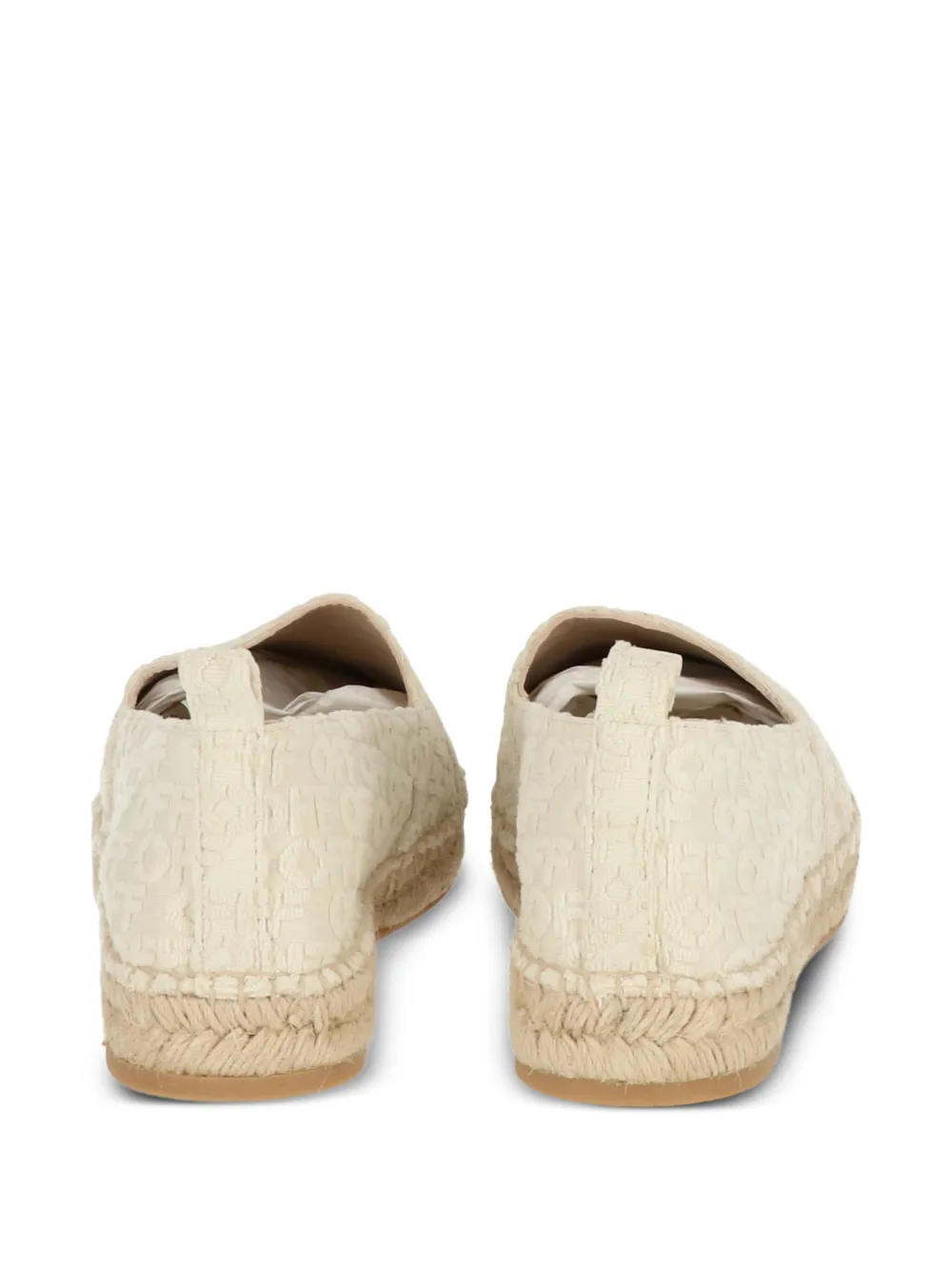 Off-white Logo-pattern Flat Espadrilles In Neutral