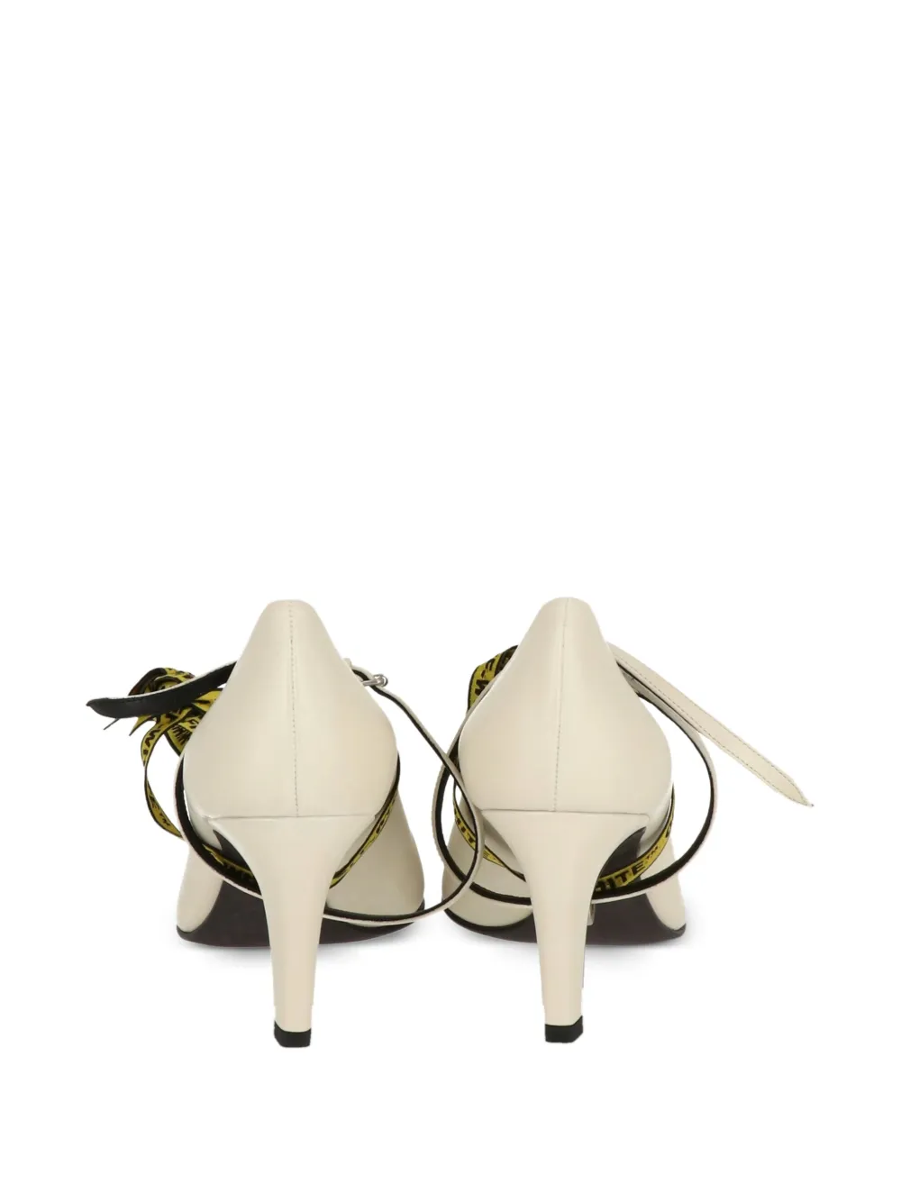 Off-White ribbon-tie pointed pumps