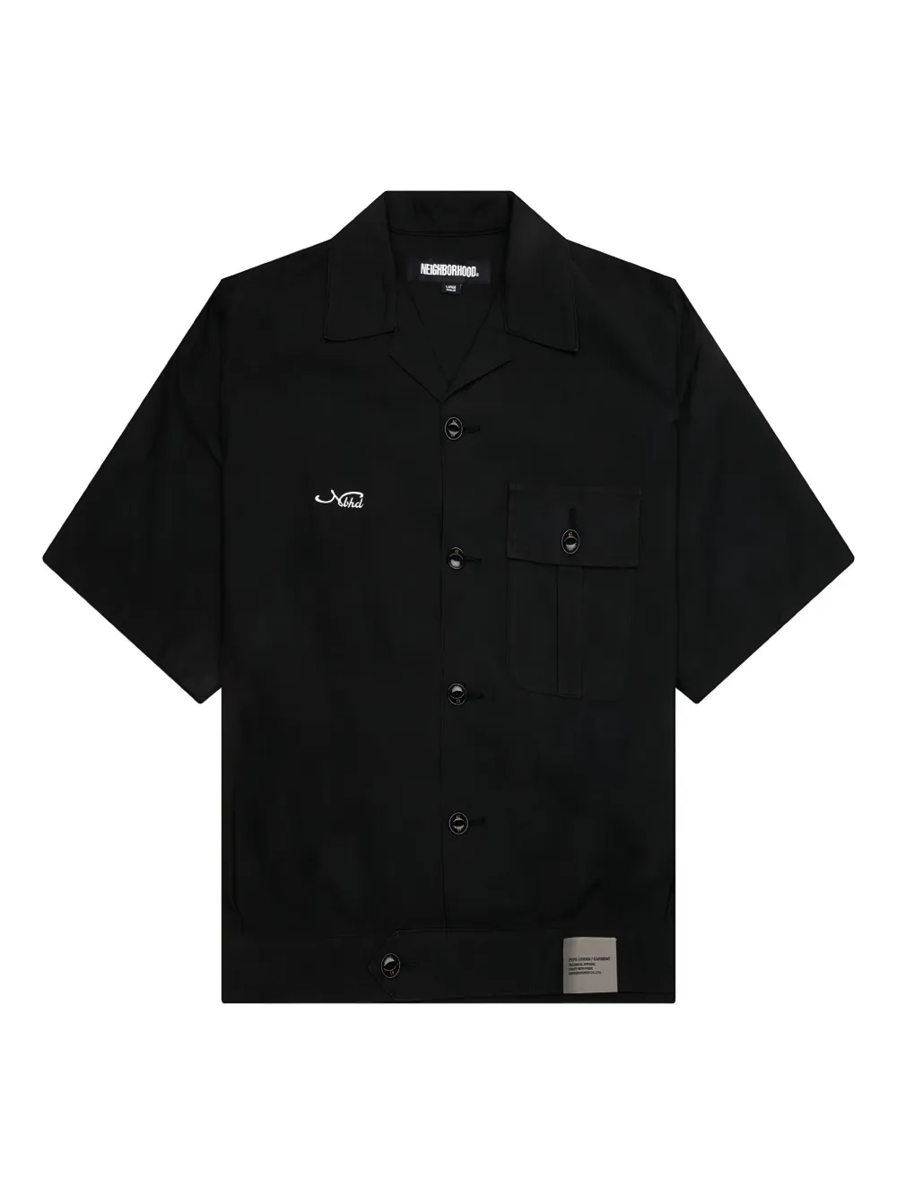 Neighborhood embroidered-logo shirt | Black | Image 1