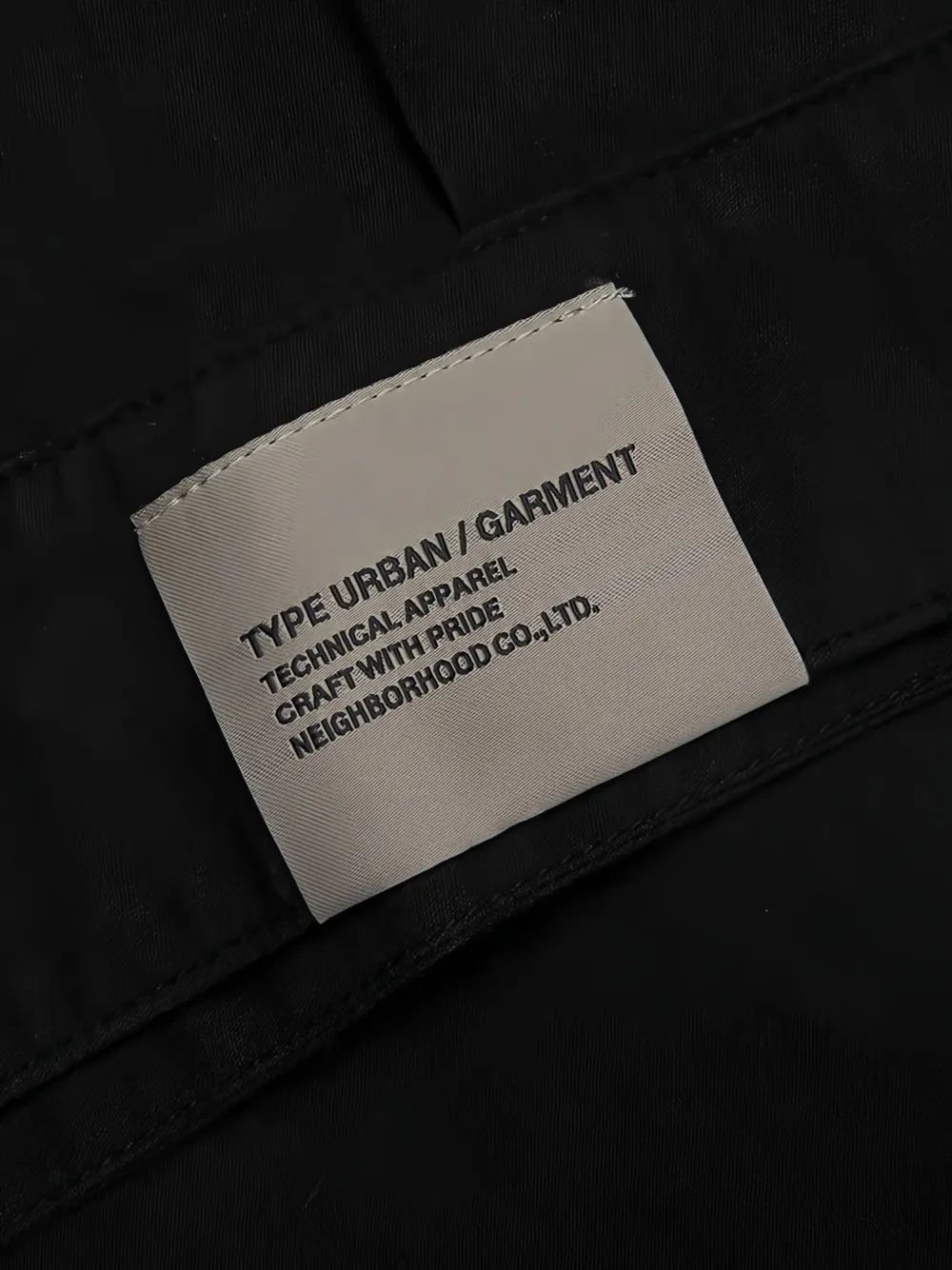 Neighborhood Overhemd met geborduurd logo Zwart