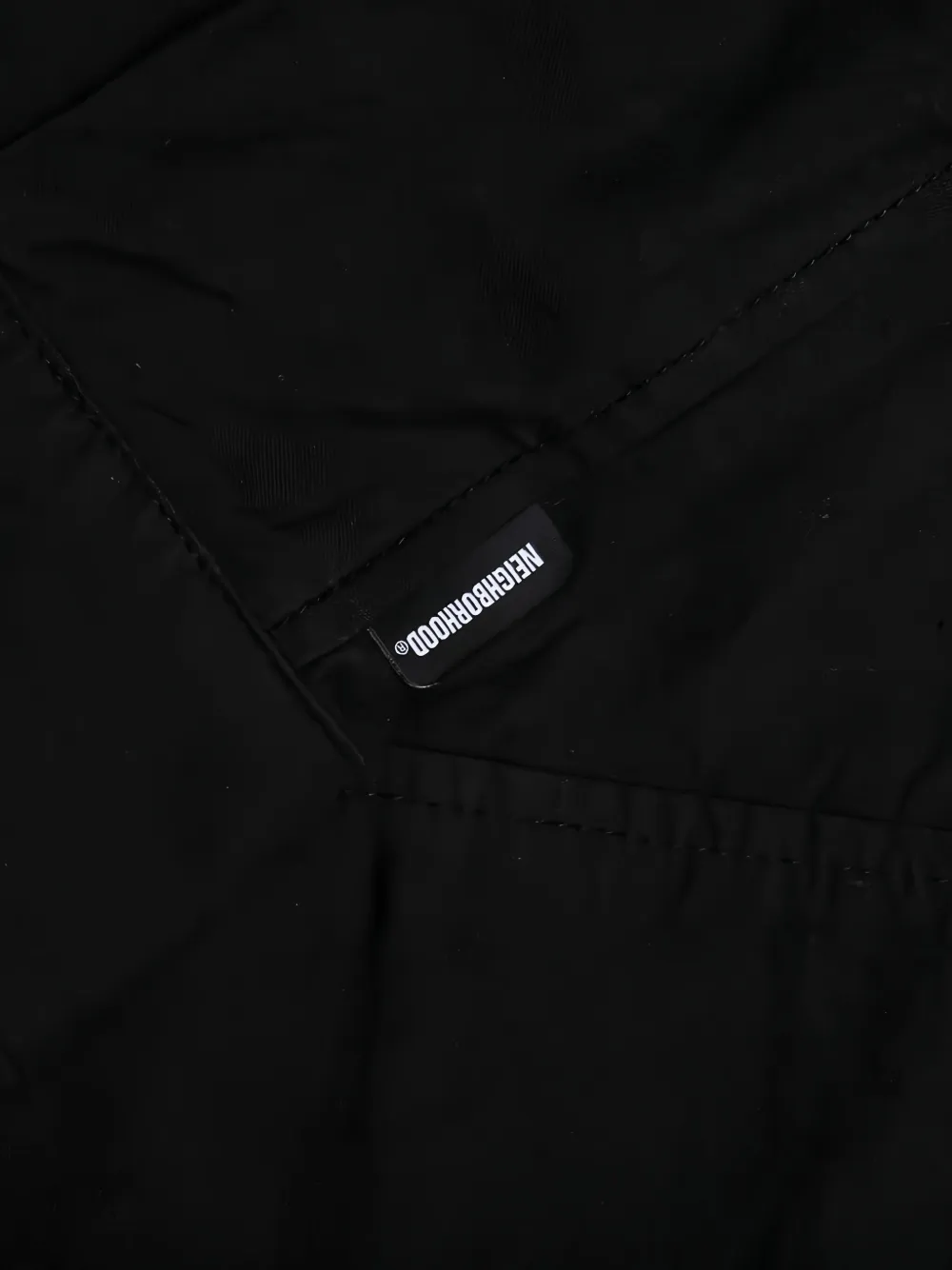 Neighborhood Overhemd met geborduurd logo Zwart