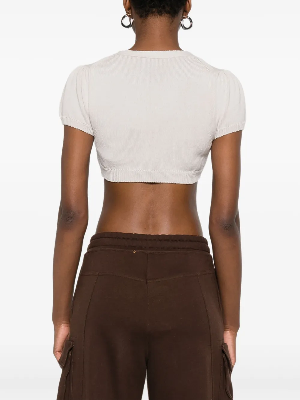 Vivienne Westwood パフスリーブ クロップド カーディガン | ホワイト