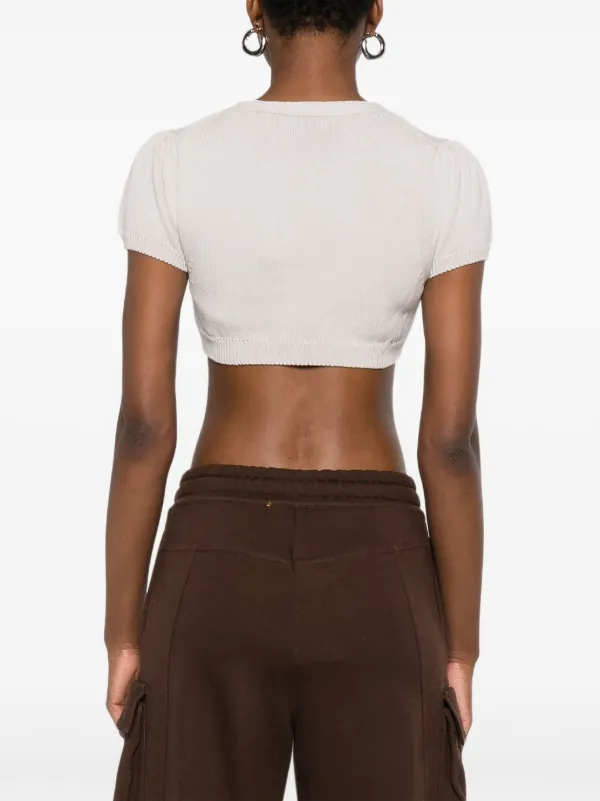 Vivienne Westwood パフスリーブ クロップド カーディガン | ホワイト