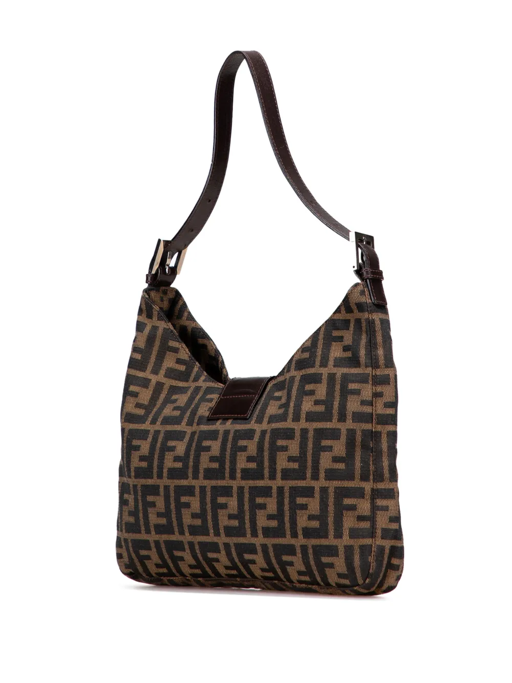 Pre-owned Fendi 20th Century Zucca Canvas Shoulder Bag In Brown