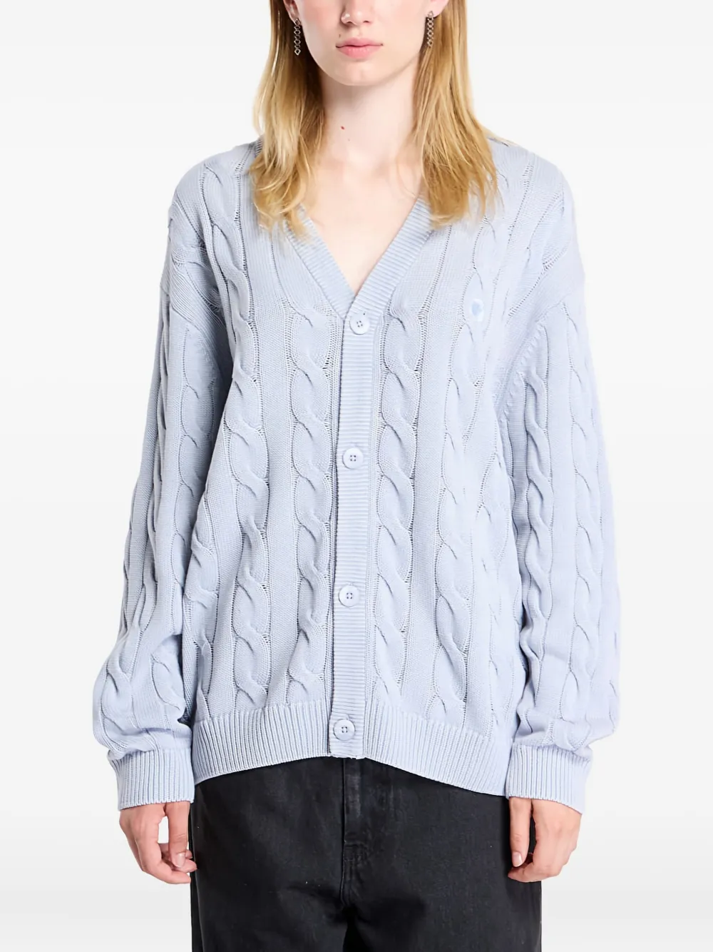Carhartt WIP cable-knit cardigan | Blue | Image 1
