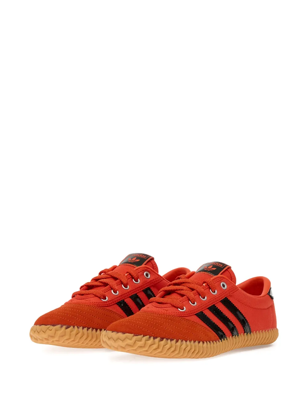 adidas Volley Plimsole three-stripe sneakers Red