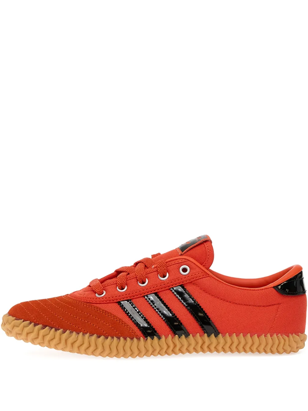 Adidas Volley Plimsole three-stripe sneakers Red