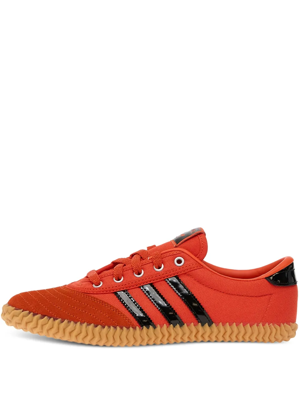 Adidas Volley Plimsole three-stripe sneakers Red