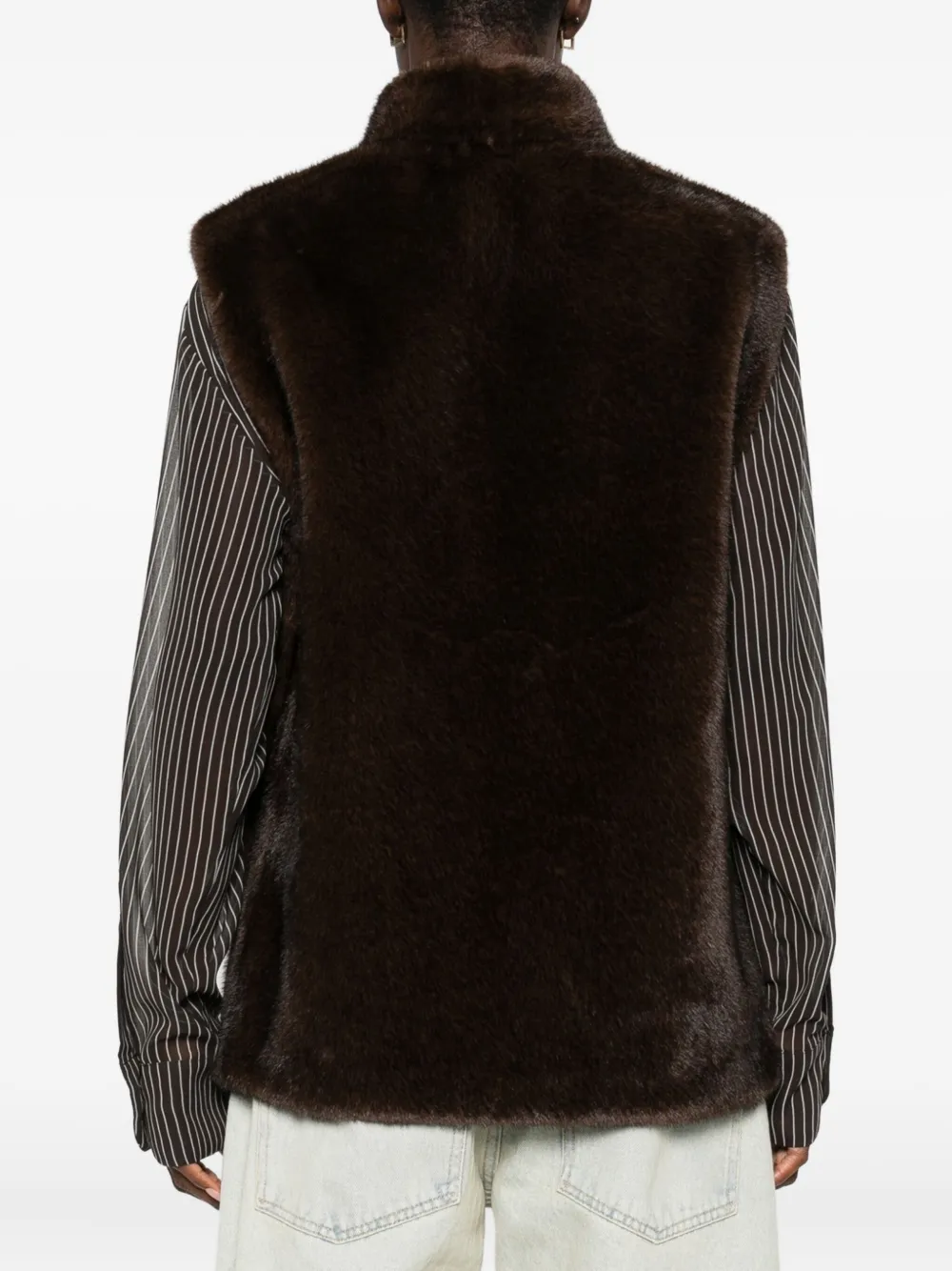 Gotha Sleeveless Gilet In Brown