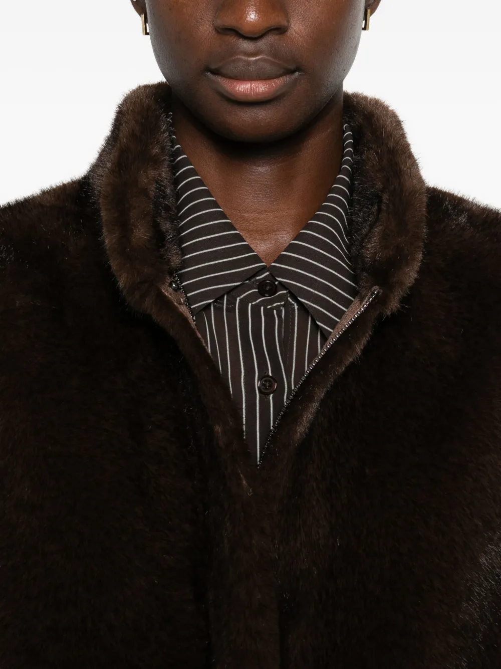 Gotha Sleeveless Gilet In Brown