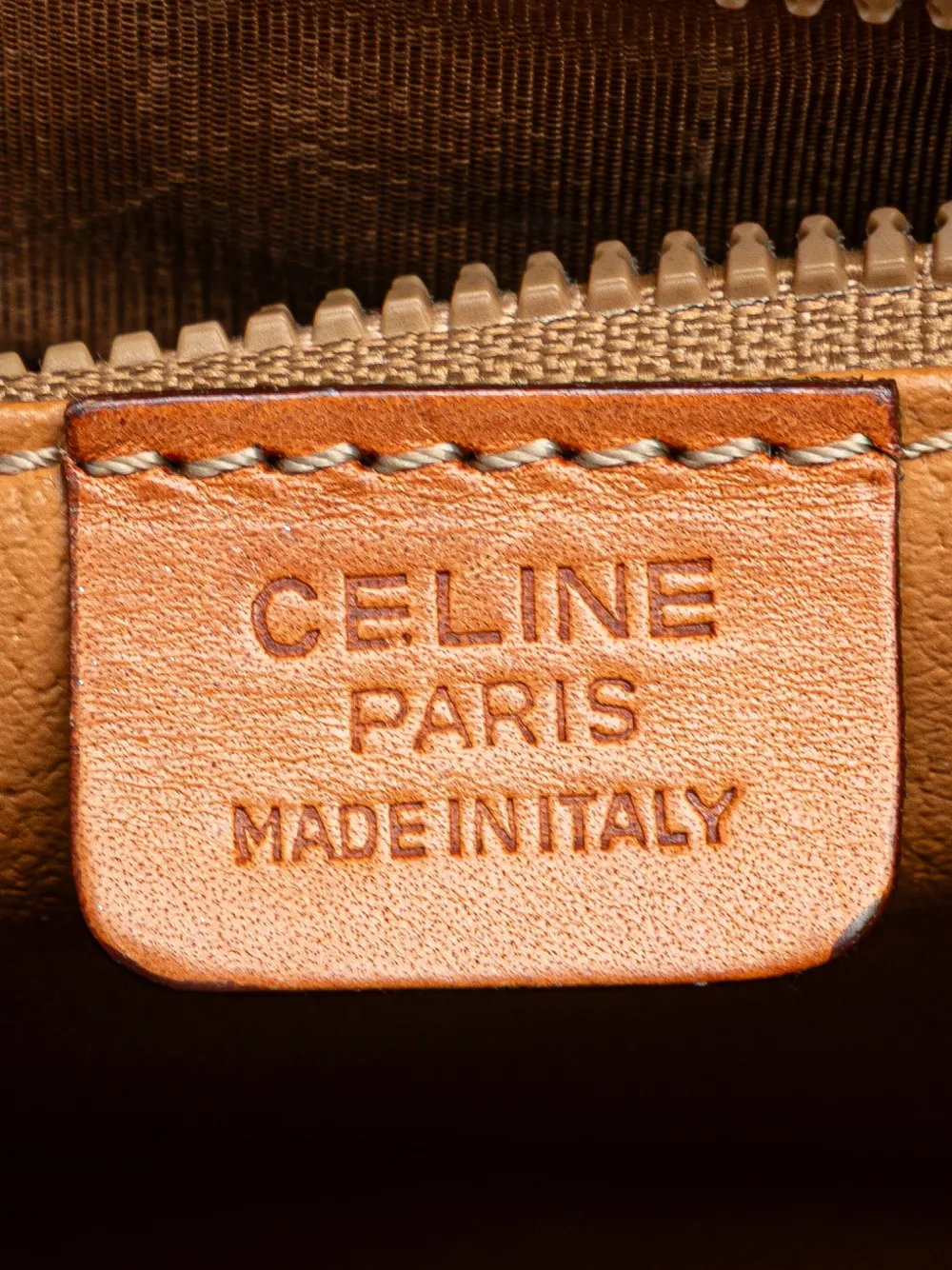 Pre-owned Celine 1992 Macadam Coated Canvas Crossbody Bag In Brown