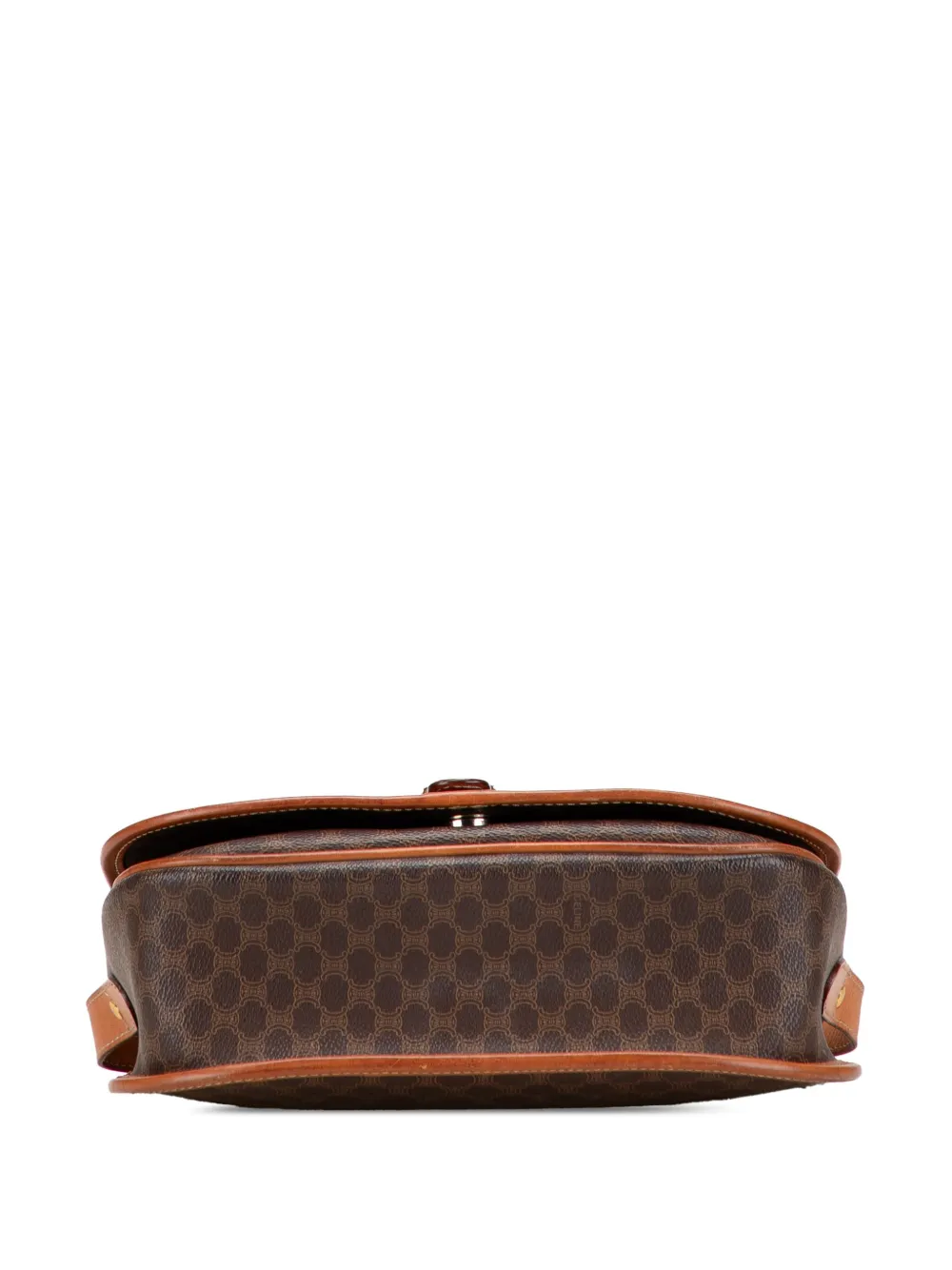 Pre-owned Celine 1992 Macadam Coated Canvas Crossbody Bag In Brown