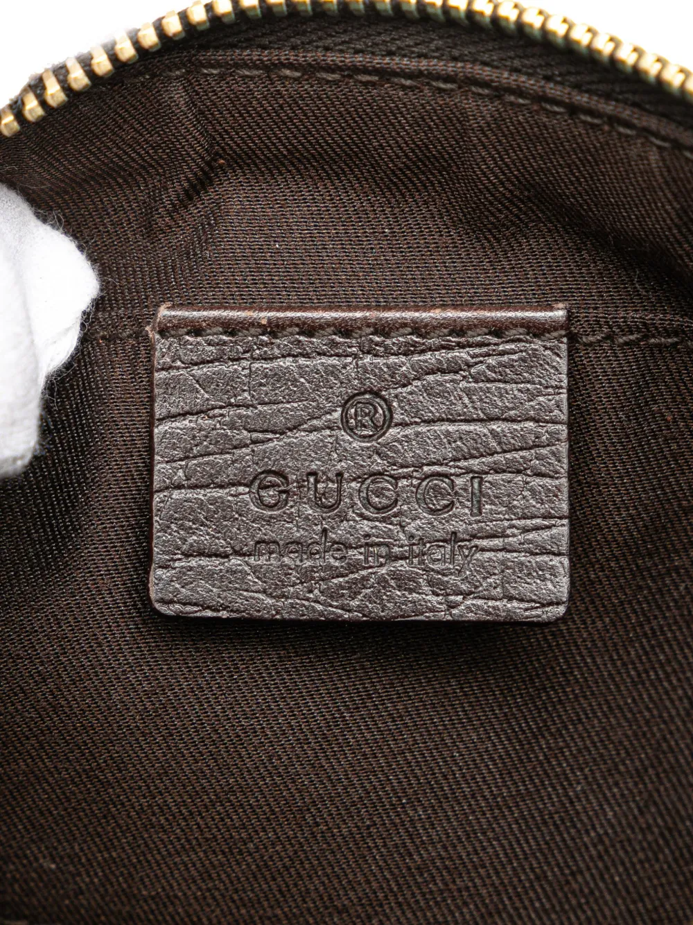 Pre-owned Gucci 2000-2015 Gg Canvas Jolicoeur Wristlet Clutch Bag In Brown