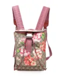 Gucci Pre-Owned 2000-2015 Small GG Supreme Blooms Single Buckle backpack - Brown