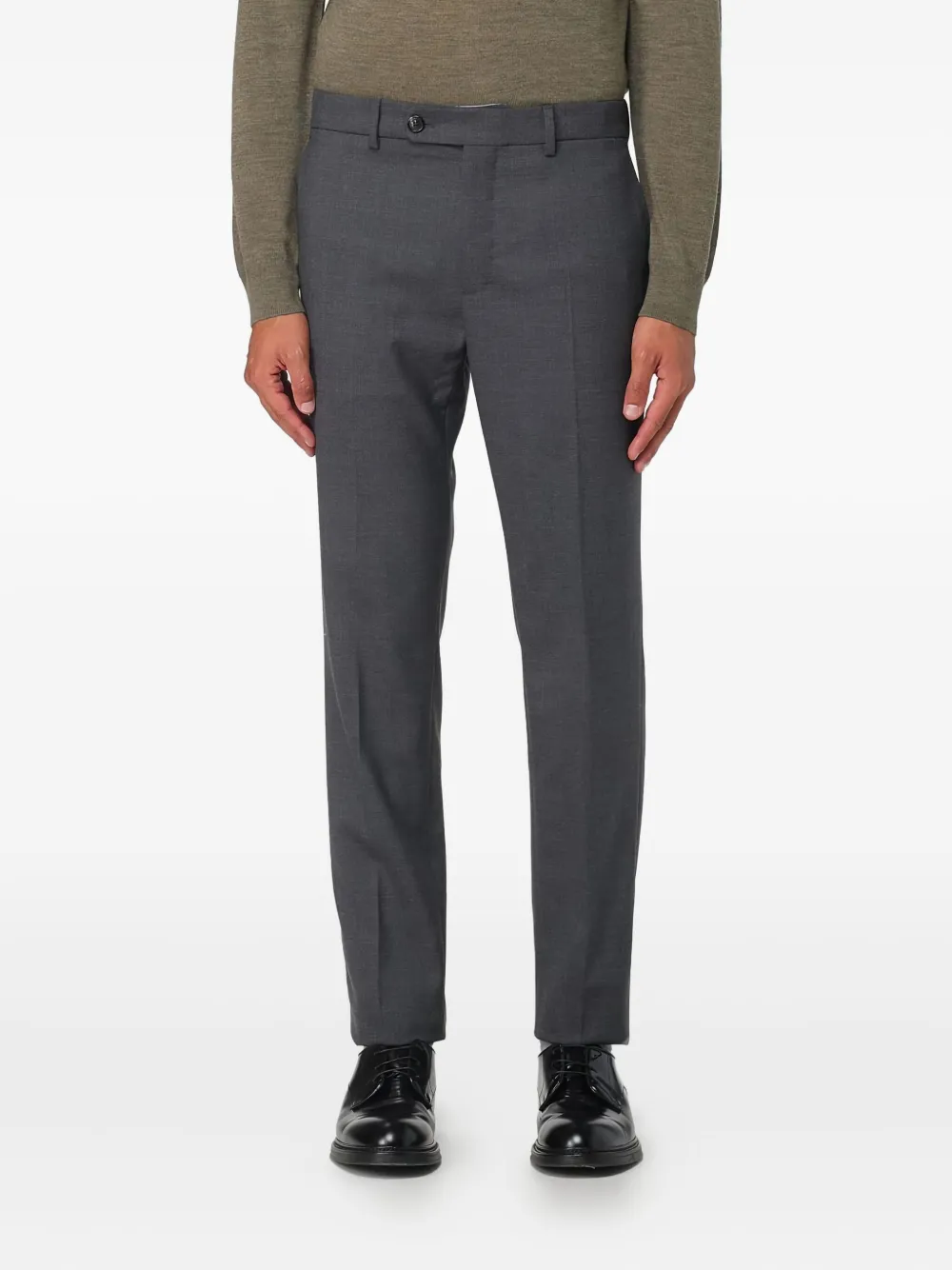 Incotex Pressed-crease Trousers In Gray