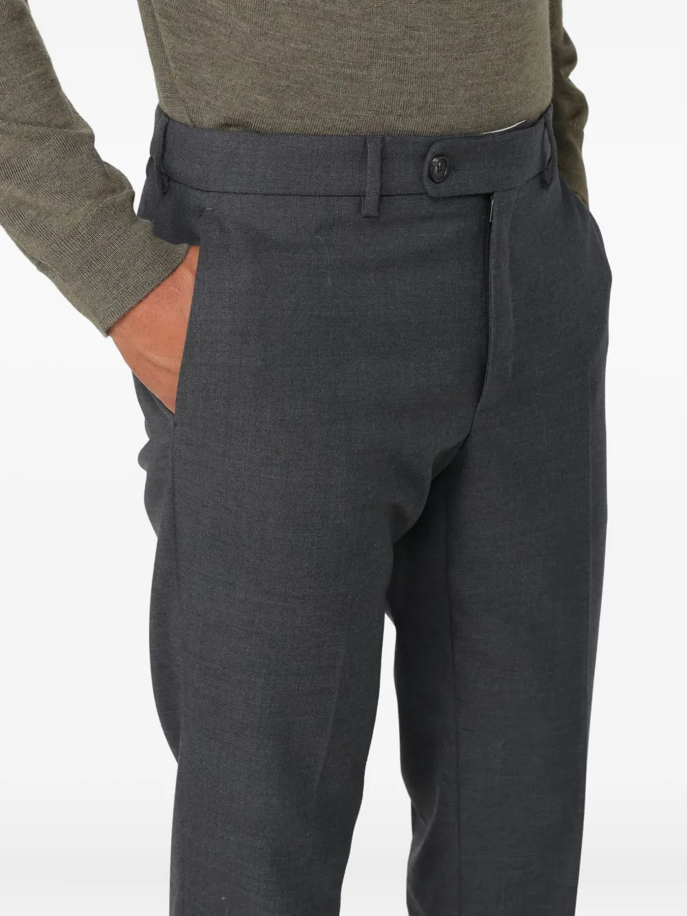 Incotex Pressed-crease Trousers In Gray