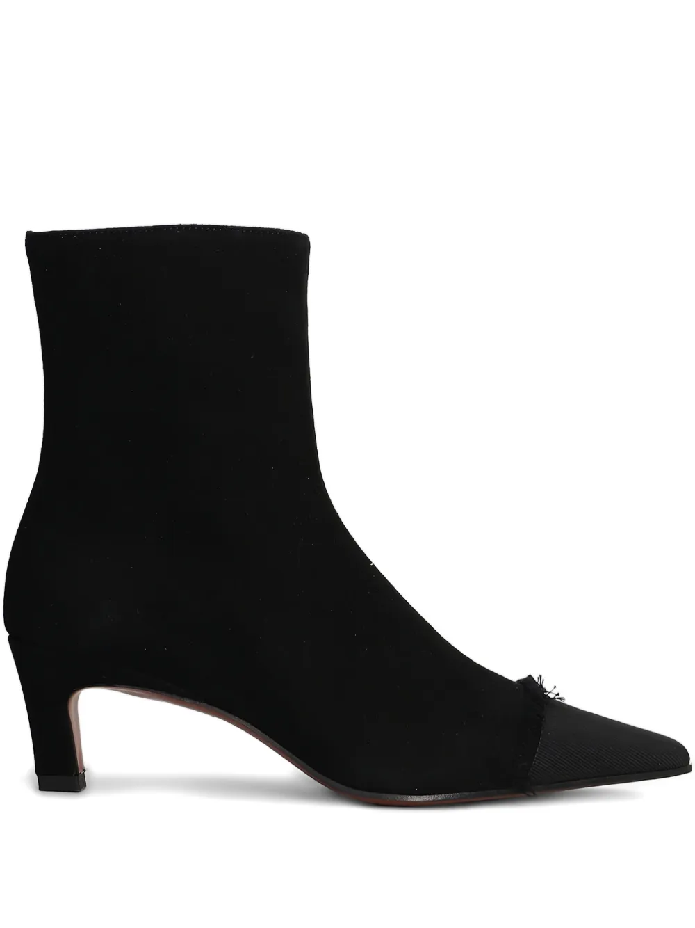 Roberto Festa 50mm Evari frayed pointed-toe boots Black