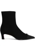 Roberto Festa 50mm Evari frayed pointed-toe boots - Black