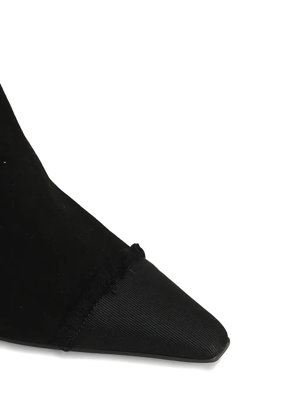 Roberto Festa 50mm Evari frayed pointed-toe boots Black
