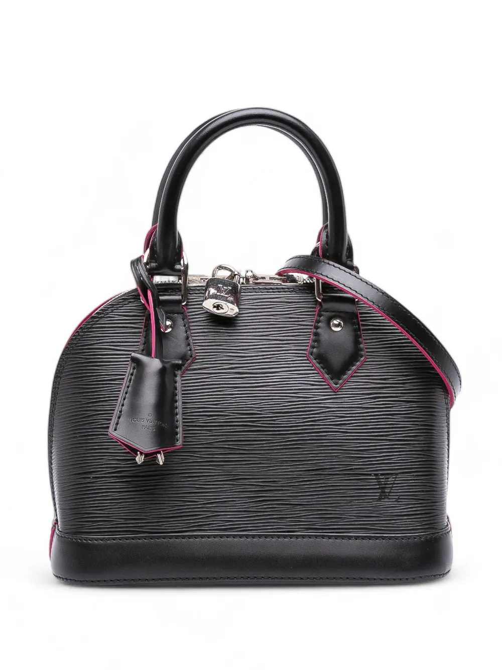 Pre-owned Louis Vuitton 2017 Epi Alma Bb Satchel In Black