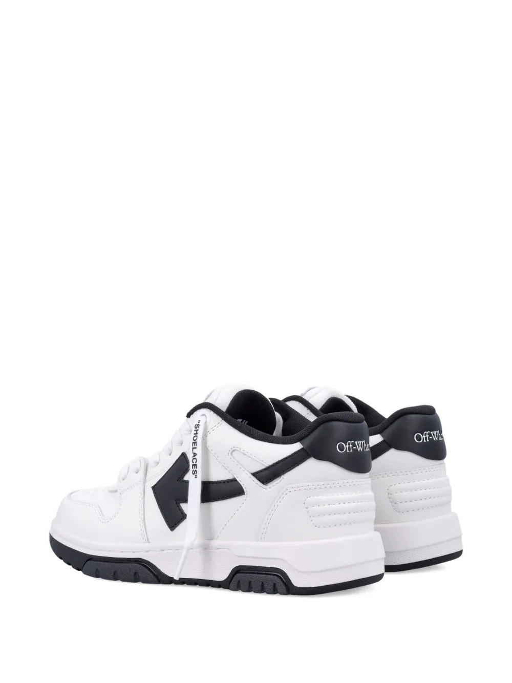 Off-White Out Of Office lace-up leather sneakers Wit