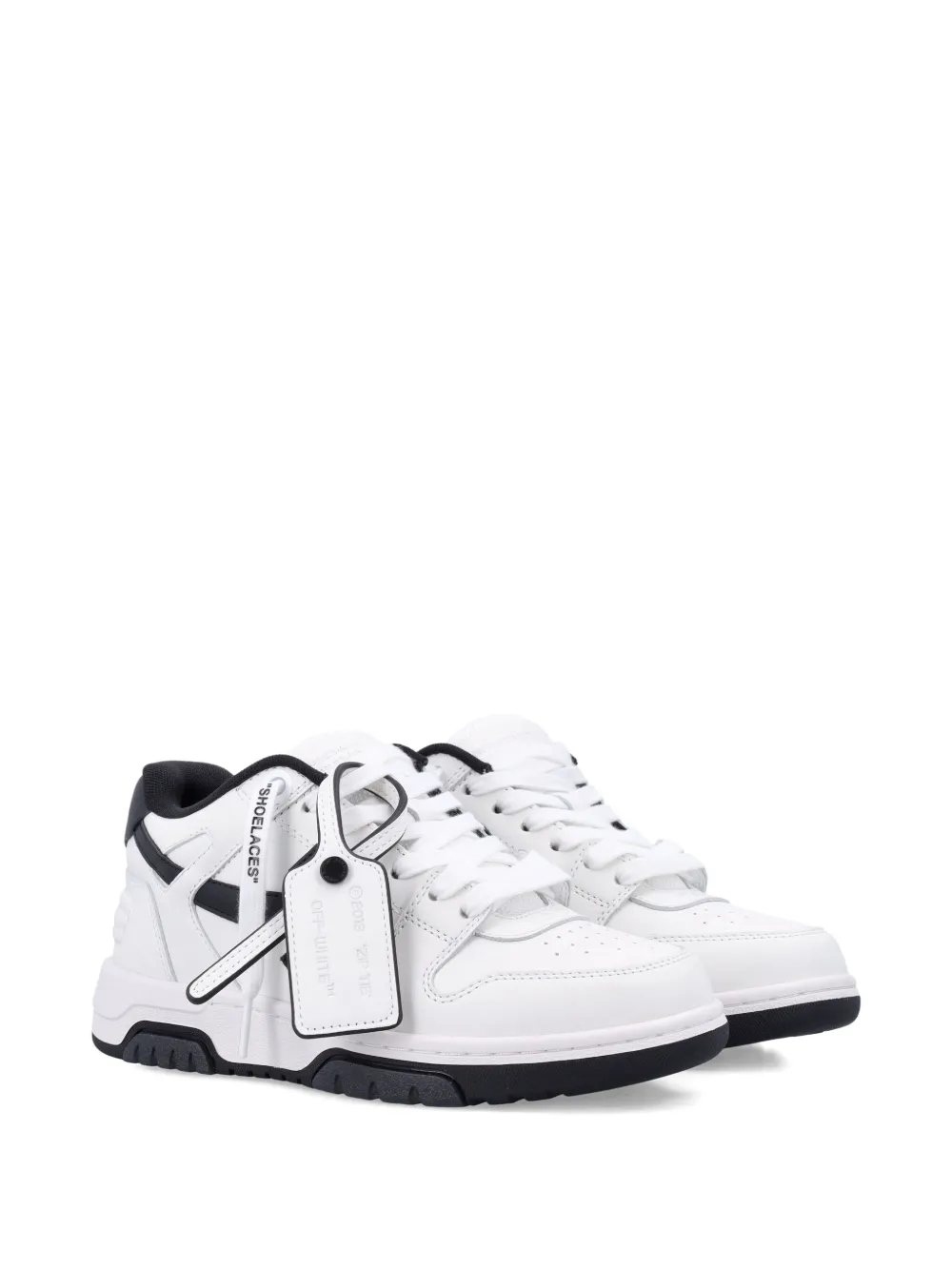 Off-White Out Of Office lace-up leather sneakers Wit