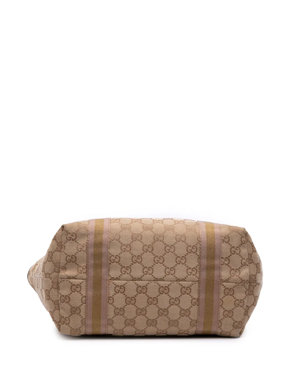 Pre-owned Gucci 2016-2025 Gg Canvas Jolicoeur Tote Bag In Brown