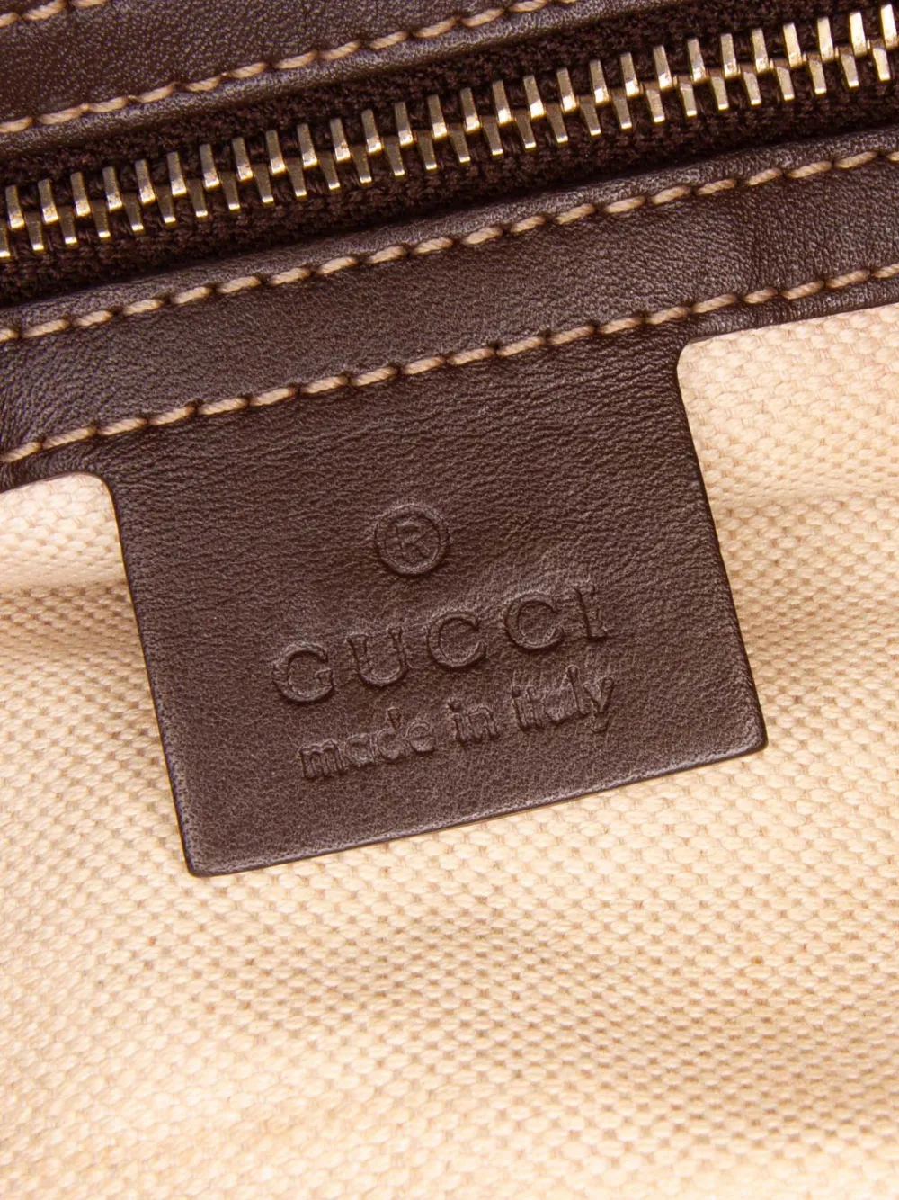 Pre-owned Gucci 2016-2025 Gg Canvas Web Mayfair Crossbody Bag In Brown