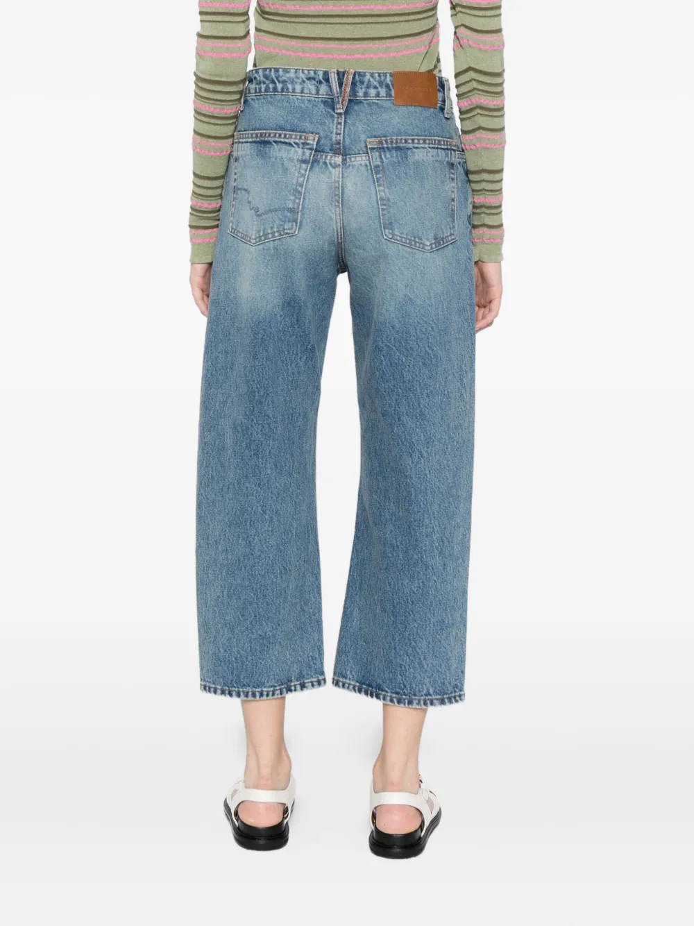 Free People Deep Trance Dropped Boyfriend Jeans Blauw
