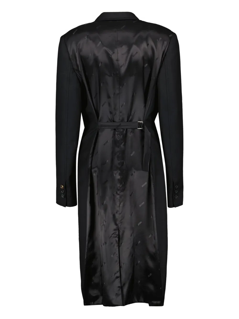 Moschino button-fastening satin-back coat | Single Breasted Coats | Image 2