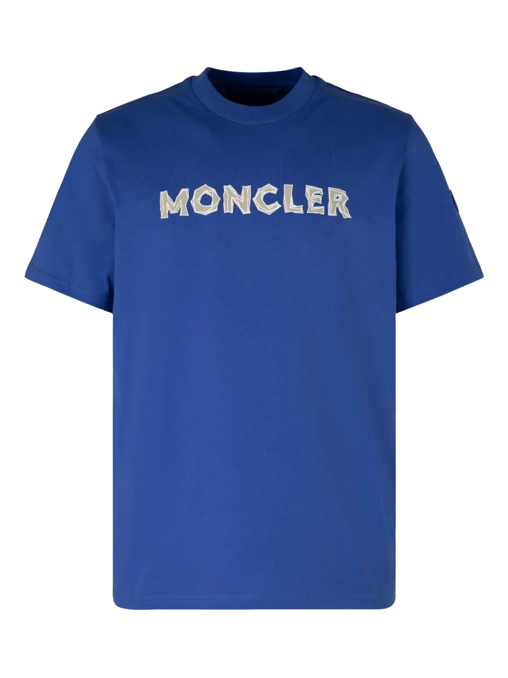 Moncler crew-neck logo T-shirt | Blue | Image 1