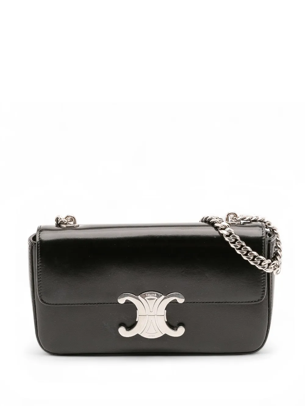 Celine Pre-Owned 2023 Shiny Calfskin Claude Chain shoulder bag | ブラック | Image 1