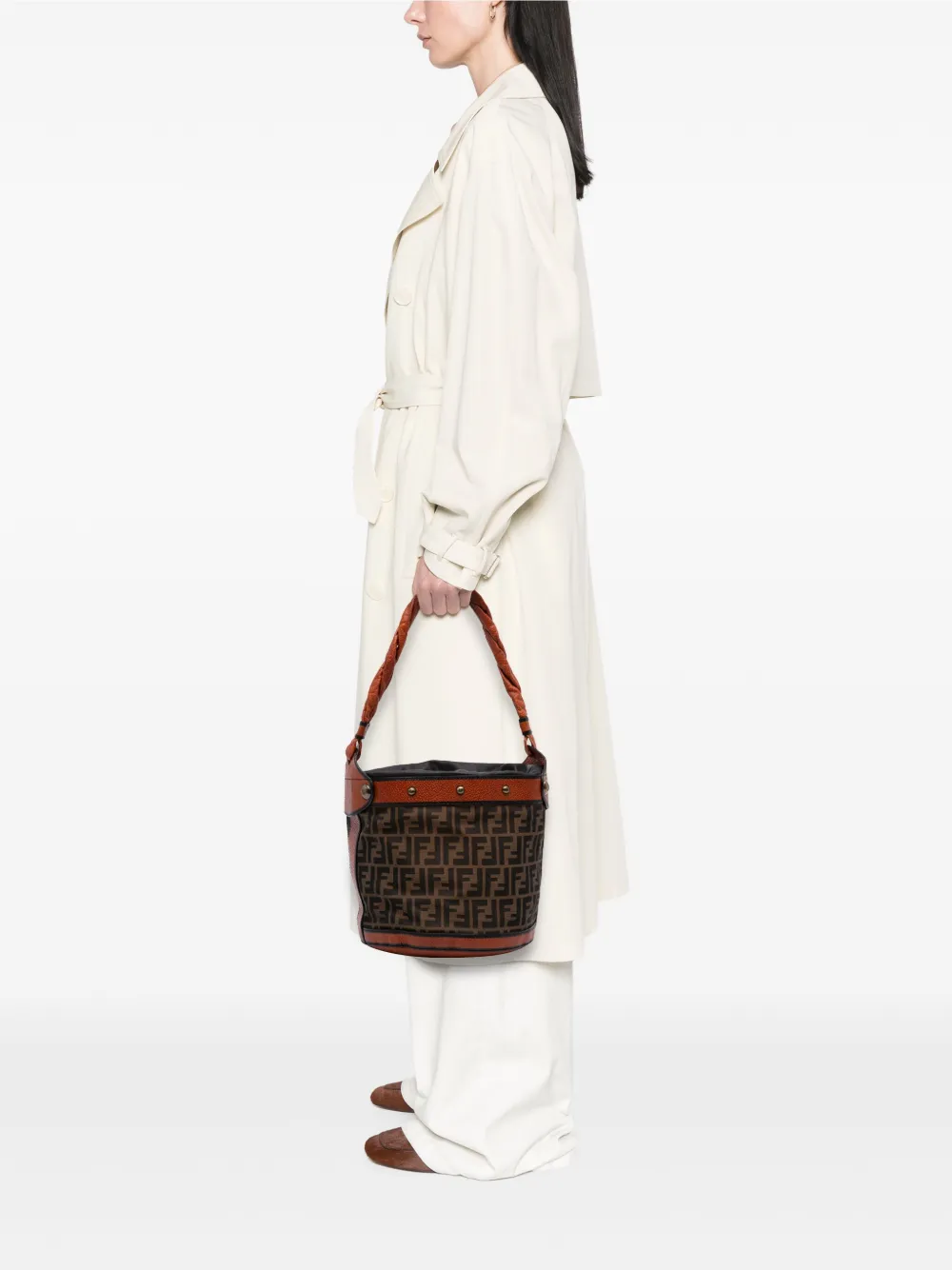 Fendi Pre-Owned 2000-2010 Zucca Canvas Palazzo bucket bag | Pre-Owned | Image 2