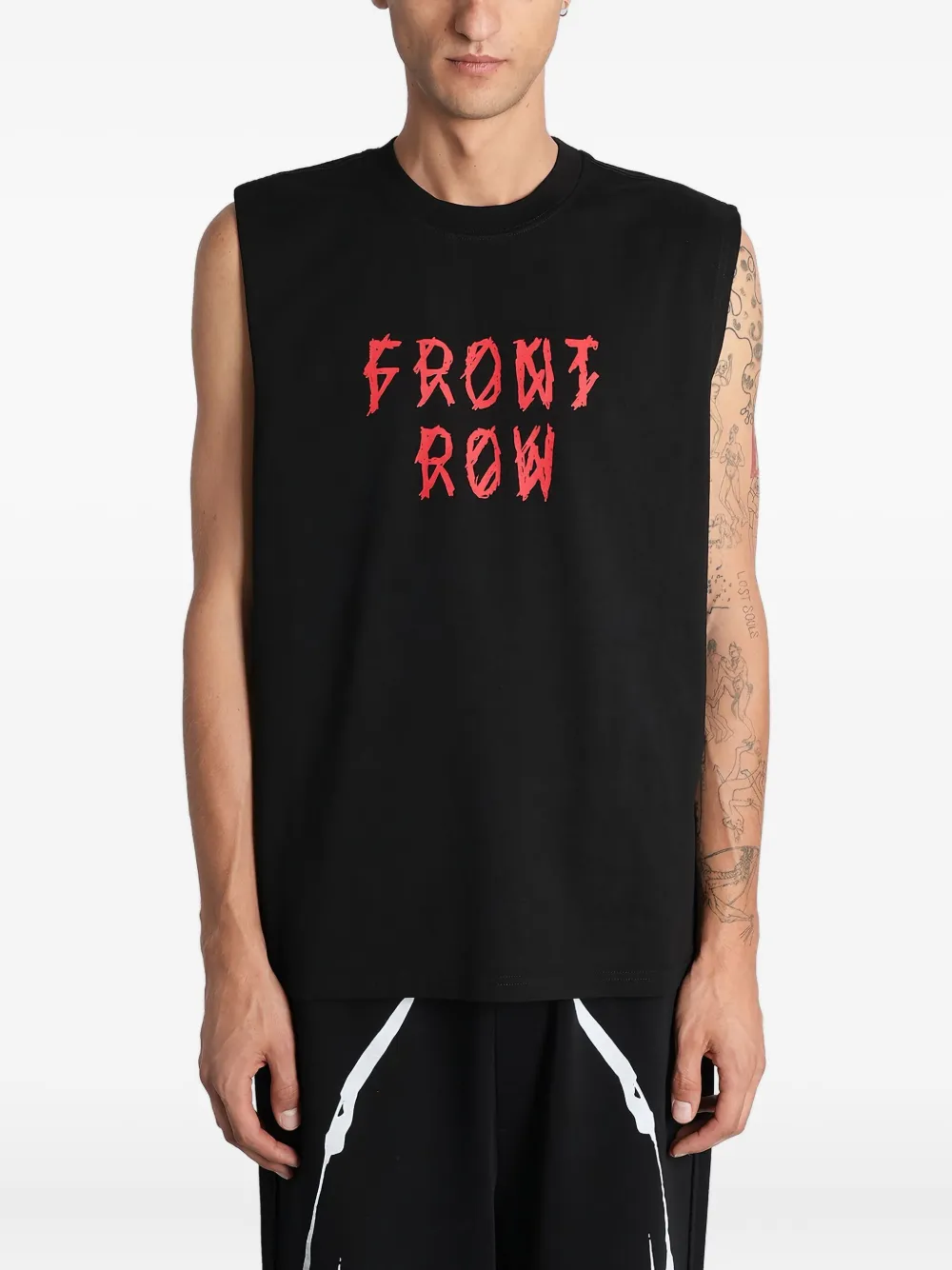 Mugler print sleeveless vest | Black | Image 1