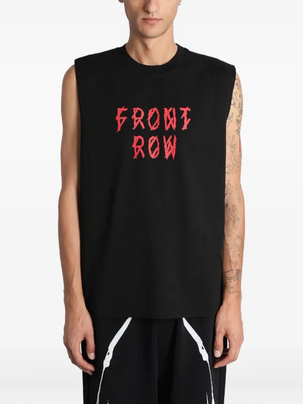 Mugler Print Sleeveless Vest in Black