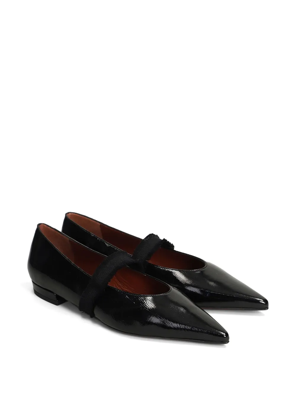 Roberto Festa frayed flat pumps Black