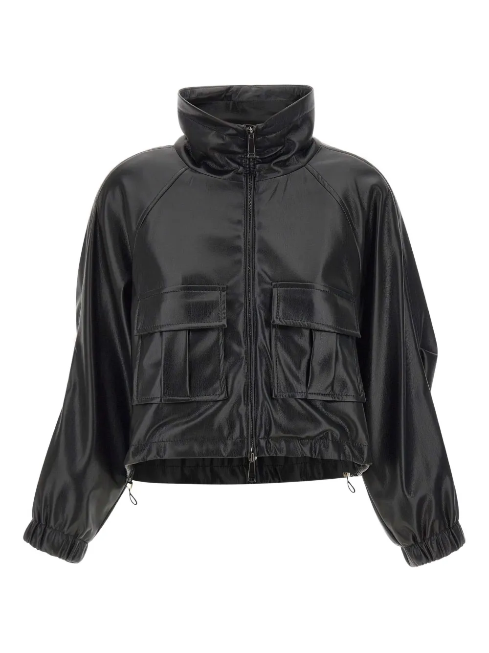 Marella turtleneck patch-pocket jacket | Black | Image 1