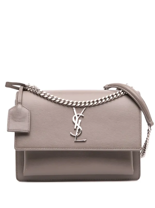 最終値下げ！Saint laurent サンセットミディアム グレー Saint Laurent Pre-Owned 2017 ミディアム レザー モノグラム サン