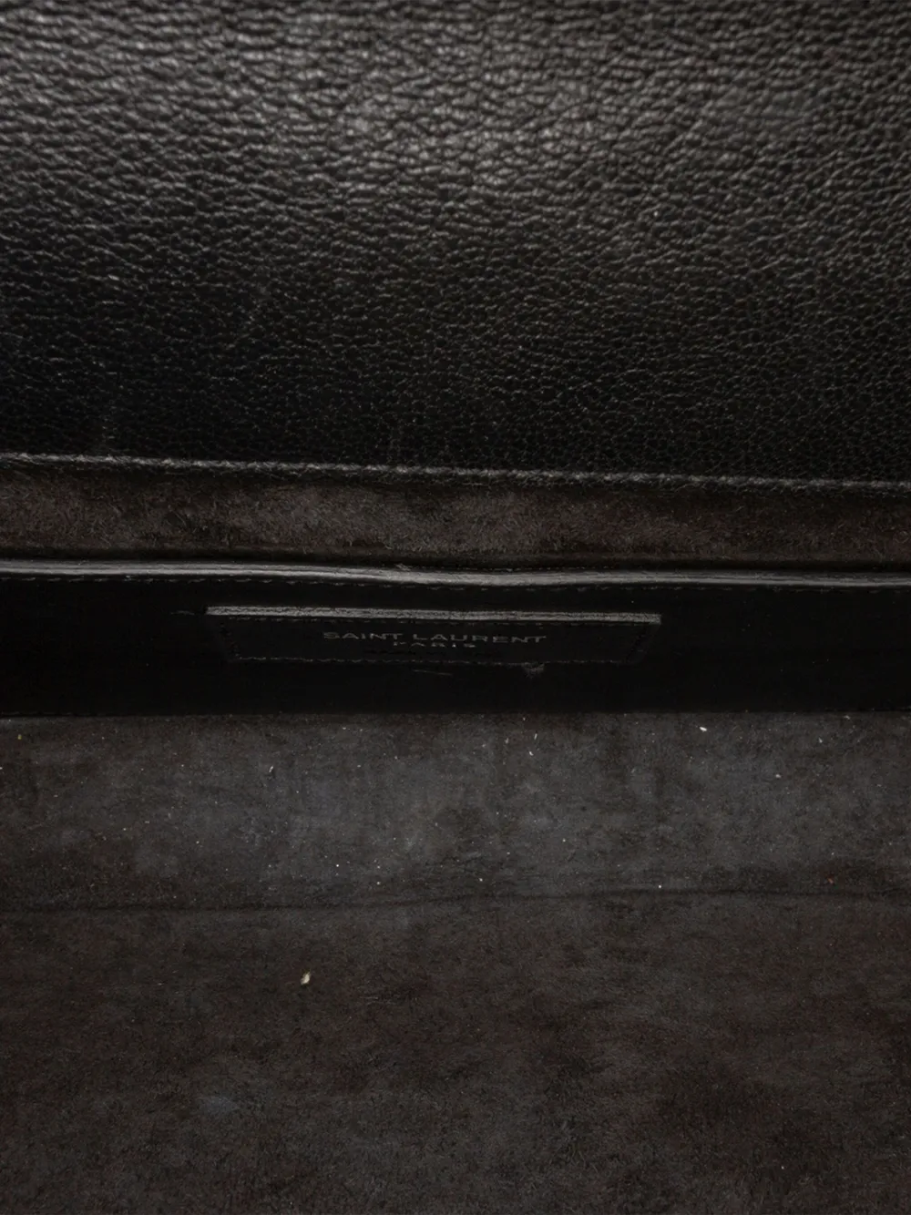 Pre-owned Saint Laurent 2015 Leather Star Studded Cassandre Clutch Bag In Black